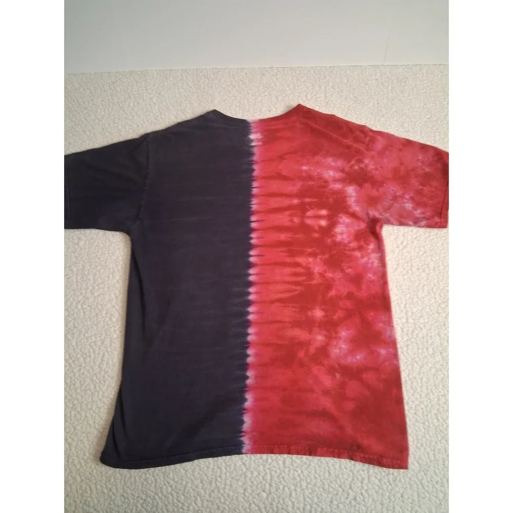 Marvel Spider-Man Venom Split Graphic T-Shirt Mens Large Red Tie Dye Black Tee